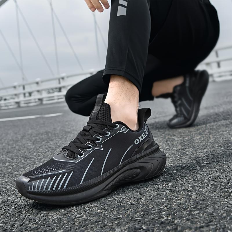 (New)Men'S sneakers|   Shock Absorption, Anti-slip, Wear-resistant, Strong Grip, Fashionable And  For Outdoor Road Running, Low-top Laceup, Lightweight And Comfortable, Fabric Upper, Rubber Sole