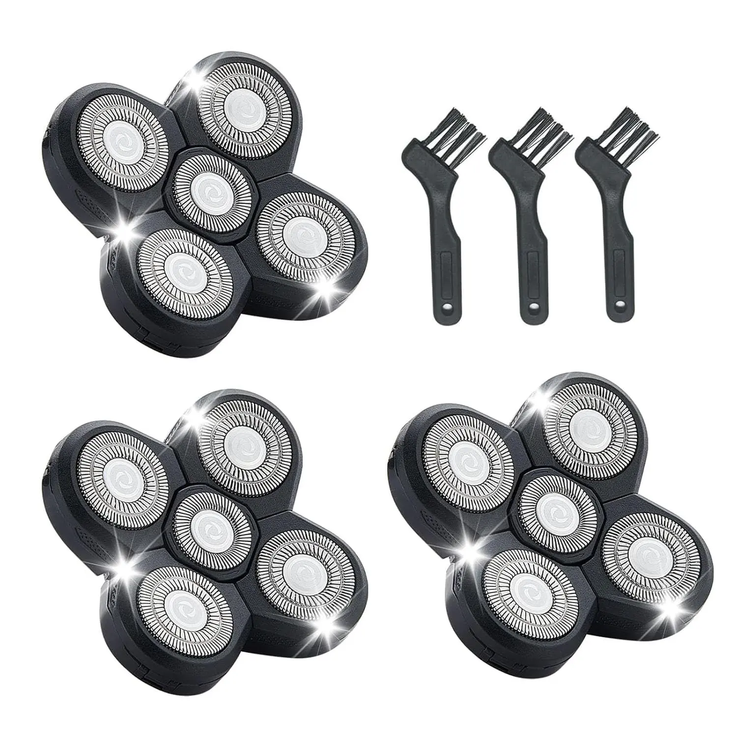 Shaver Replacement Blades Compatible with Freedom Bald Men Head Shaver Kit,5 Head Shaver Heads for Bald Men Head and Face Electric Razor Shaver Replacement