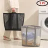 1 Piece Large Capacity Foldable Mesh Laundry Basket, Breathable Dirty Clothes Storage Hamper with Handle, Collapsible Washing Basket for Home, Folding Laundry Basket, Laundry Bin