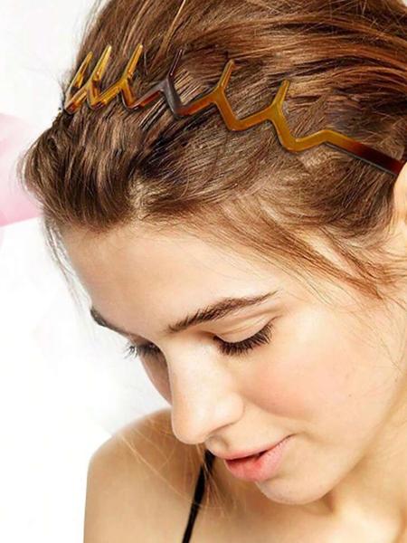 2pcs Toothed Wavy Headband, Simple Anti-Slip Suitable For Men & Women Haircare And Skin Care,Hairband ,Hair Hoop,Hairband,Hair Hoop ,Zig Zag HeadbandHeadbands, Zigzag Headband