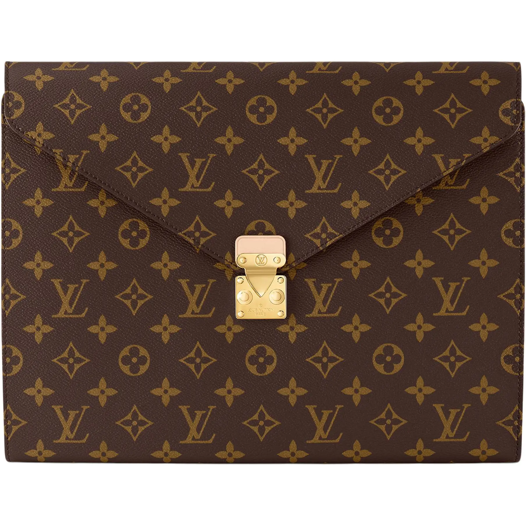 Louis Vuitton S-Lock Envelope Travel Organizer Bag for Men and Women – Monogram Canvas – Brown