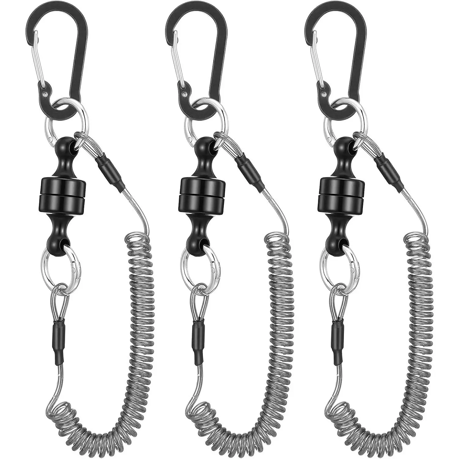 Quick Release Keyring, Detachable    Quick Release  Fly Fishing for Travel Outdoors Key Chains with Anti-loss Spring Men Key Holders for Hiding