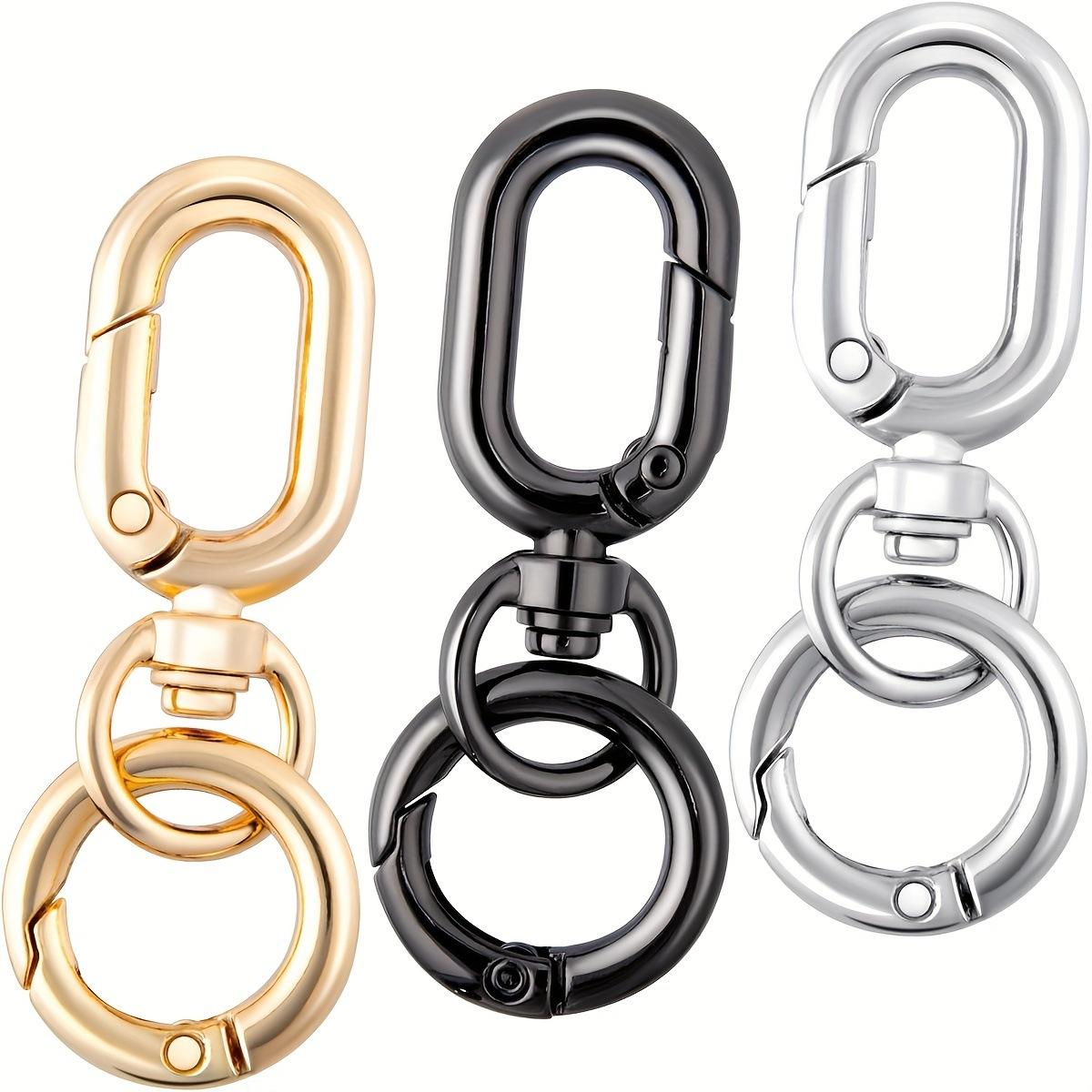 Stylish Zinc Alloy Oval "Egg" Buckle — Metal Toggle Clasp, Egg-Shaped Interlocking Link, Open Spring-Loaded Hook