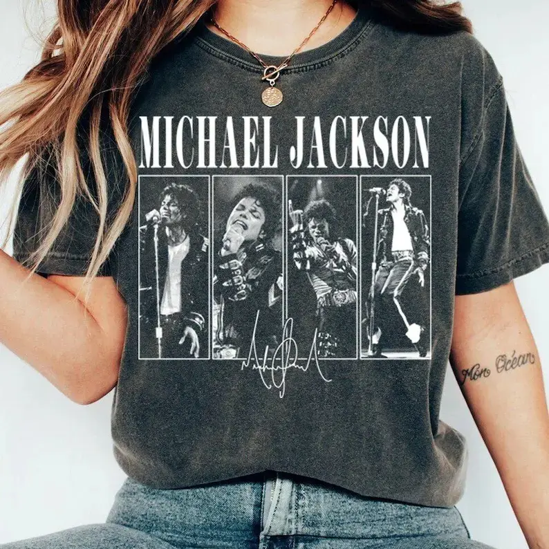 Michael Jackson Bad World Tour 1987 Shirt, 4 Panel Vintage Graphic Tee, King of Pop Signature T-shirt, MJ Concert Apparel
