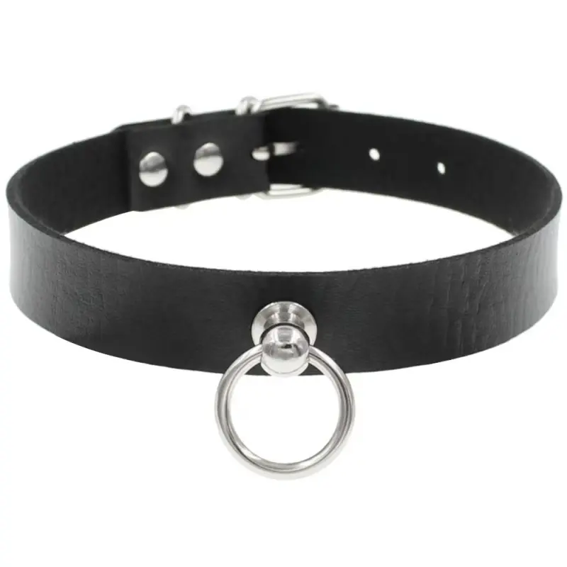 100% Brand New Anime Chainsaw Man Reze Cosplay Choker - PU Leather Punk Collar with Pull Ring Chain, 43cm*2cm Unisex Party Prop for Anime Fans