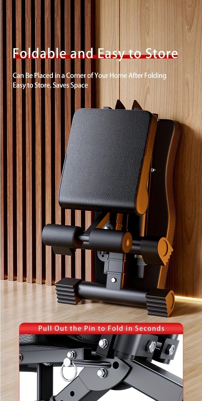 Sports equipment 1pc Adjustable Weight Bench For Full Body Workout, Foldable Bench Press Bench With Resistance Bands, For Strength Training, Body Workout