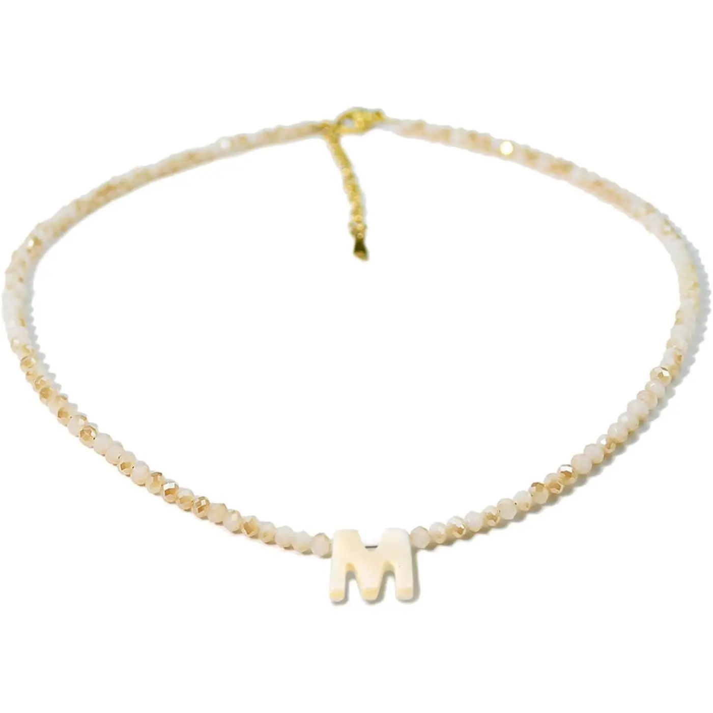 Initial Necklaces for Women - Trendy Beaded Choker Necklace for Women, Handmade Letter Choker Necklace Jewelry for Women chain hop 14-22mm necklace hip unisex steel chain necklace stainless waterproof bling pro cuban chain necklace gold stone