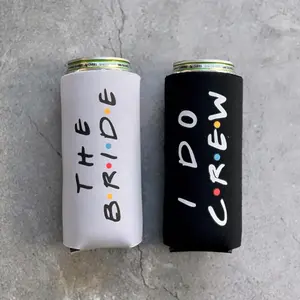 Bride I Do Crew can cooler Friends Themed future Mrs bride to be Bachelorette Hen Night do Party bridal shower Bach weekend girls trip summer beach wedding engagement table decoration Bridesmaid maid of honor proposal gift