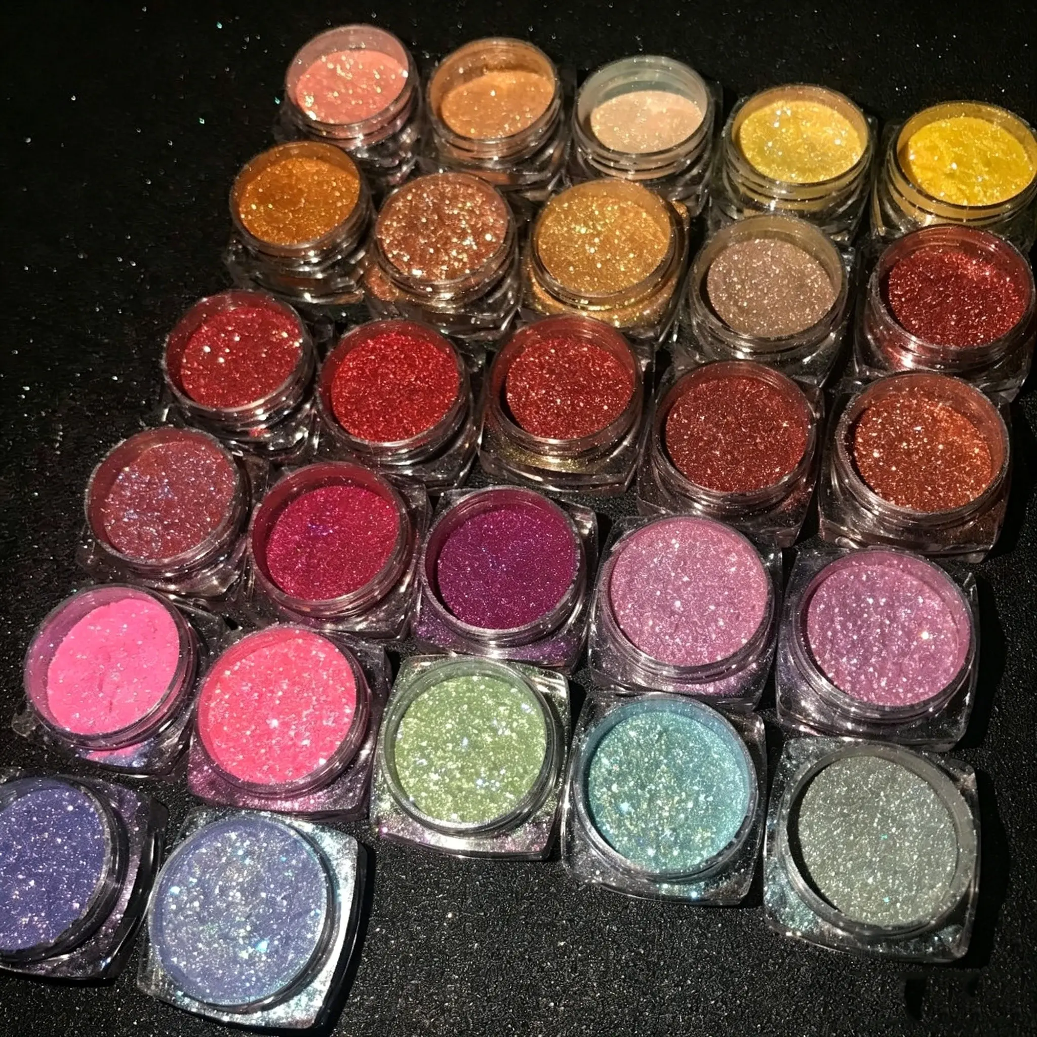 27 Color High Gloss Glitter Eye Shadow Powder Set, Eyeshadow Set, Long‑Acting High Pigment Glitter Eye Cosmetics, Suitable For DIY Beauty Festival Party/Music Carnival/Halloween Cos Makeup