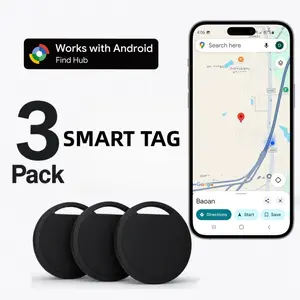 For Android Smart Tracker-3pcs, Google Find HUB Compatible, Accurate Tracking, Anti-Loss Tags for Keys, Pets, Luggage, Replaceable Battery