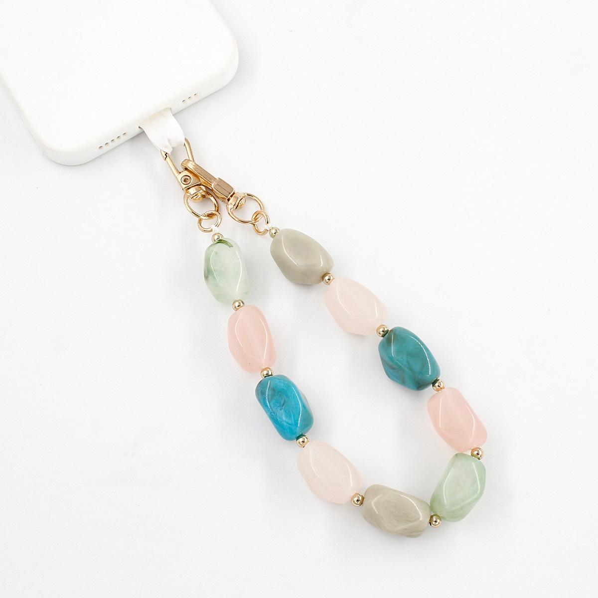 Decorative Bag Chain,Keychains  Beaded Short Bag Chain Handle Acrylic Purse Strap Extender Bag Straps with Lobster Clasp for Underarm Bag Clutch Handbag Tote