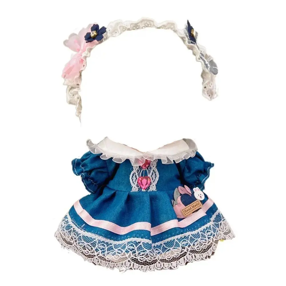 Princess Skirt 20cm Cotton Doll Dress Academic Style Dress Up No Attributes Dolls Clothes Kawaii Lovely Plush Doll Clothes