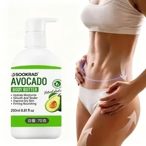 Avocado Body Cream, Natural Avocado Extract, Moisturizing, Nourishing, for Arms, Legs, Full Body, Daily Skincare, 70g, Dry Skin Care