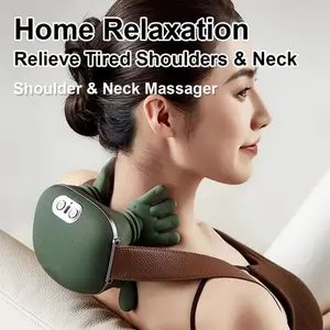 Bionic hand heating massage device, used for deep tissue pain relief, wireless portable electric finger pressure 4D kneading massage, designed to simulate the human hand, suitable for neck/shoulder/hand/leg massage, ideal item for home massage.