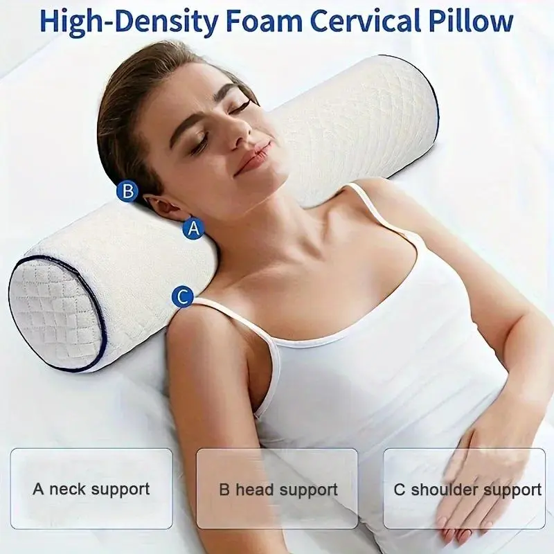A Memory Foam Neck Ring Pillow, Long Neck Pillow, Round Neck Pillow Supports Sleep on The Bed, Legs, Back and Yoga