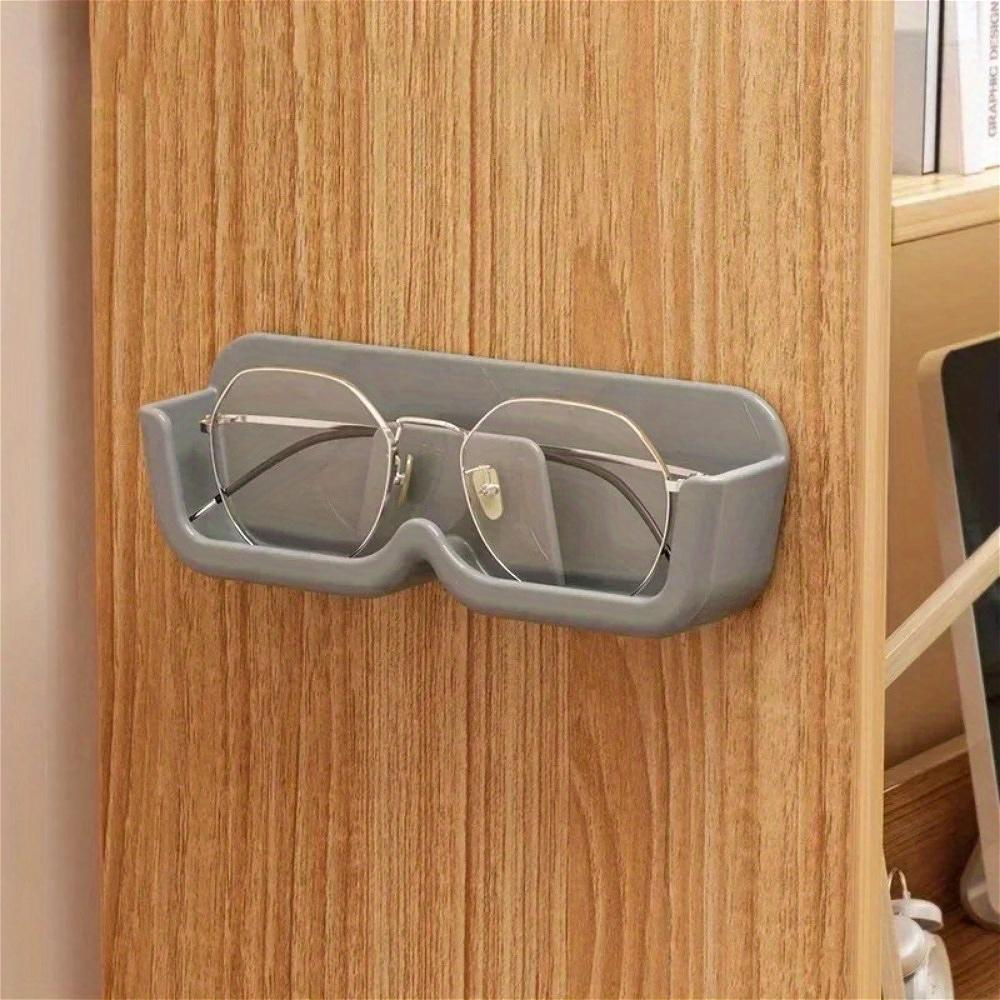 Wall Mounted Glasses Storage Rack, 1 Count Punch Free Glasses Holder, Wall Mounted Organizer, Space Saving Easy To Pick Up and Easy To Access Design Glasses Holder