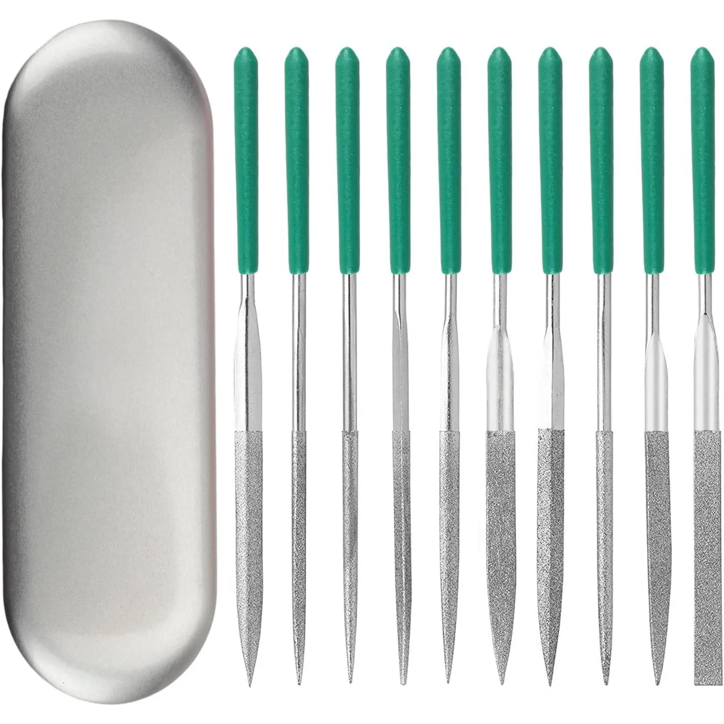 Handmade file set, diamond needle-shaped files, suitable for metal, plastic, wood, 3D printers, basic set for home and office use, comes with a packaging box