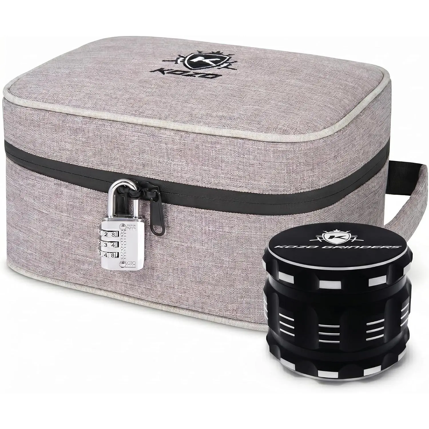 Box with  Grinders & Combination Lock & - Decorative Storage Box Set -  for Your Accessories (Oriental)