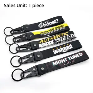 1 Pcs JDM Style Key Ring Lanyard Tags Key Strap Tow Sides Thermoprint Car Motorcycle Keychain Wrist Lanyard Holder Pendant Accessories Key Rings for Car Keys