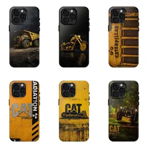 CAT Heavy Machinery Phone Case – Caterpillar Construction & Mining Equipment Cover, Phone Cover Suitable for iPhone 17-11 Pro Max/Plus and  Samsung Galaxy S23-25