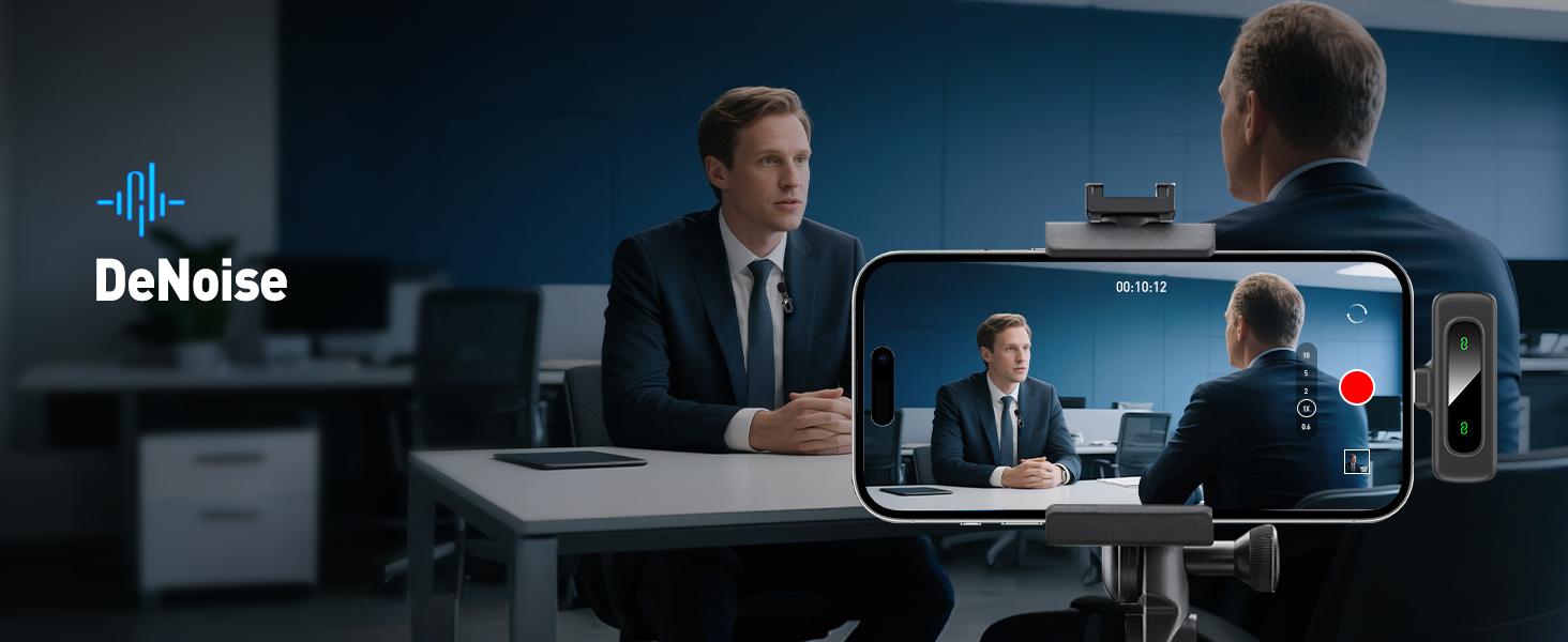 Mini Wireless Lavalier Microphone for iPhone and Android, Lapel Mic with Magnetic Clip-on for Video Recording, Lav Mic with LED Display for Podcasting, Vlogging, Content Creation and Interviews Mini Wireless Lavalier Microphone for iPhone and Android, Lapel Mic with Magnetic Clip-on for Video Recording, Lav Mic with LED Display for Podcasting, Vlogging, Content Creation and Interviews