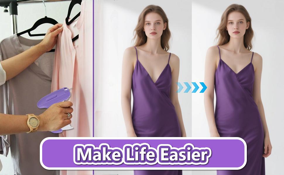 Mini Gun for Clothes, Mini Clothing Stitcher Gun with Hard Case, Speedy Clothing Sewing Quick Gun Stitchy Fixer, Tagging Gun Kit with 5000 Black White and 6 Needles, Purple