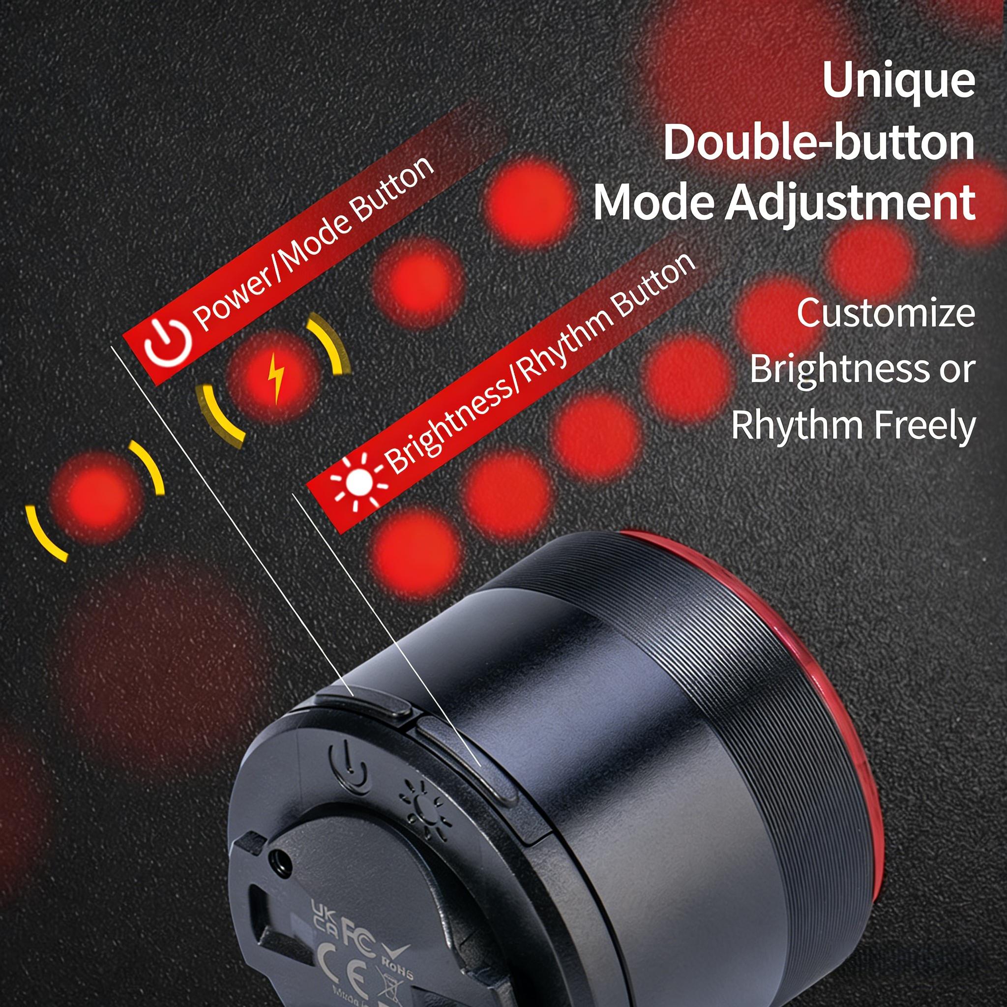 Bicycle Brake Sensing Tail Light, Rechargeable Long Battery Rear Light, Night Riding Safety Light for Road & Mountain Bike, Cycling Equipment