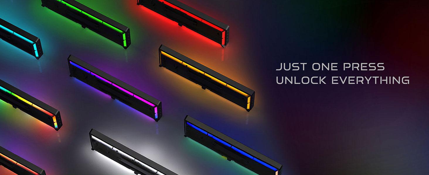 16.5" Large Digital Wall Clock with BT Sync, RGB Lights with 11 Scenes Mode Remote Control, Dual Alarms with Big LED Display, Auto DST, Temperature for Classroom Gaming