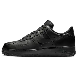 Nike Air Force 1 07 Men's Black Low-Top Retro Sneakers with Cushioning and Breathability Verifiable, with credentials and supporting global authentication