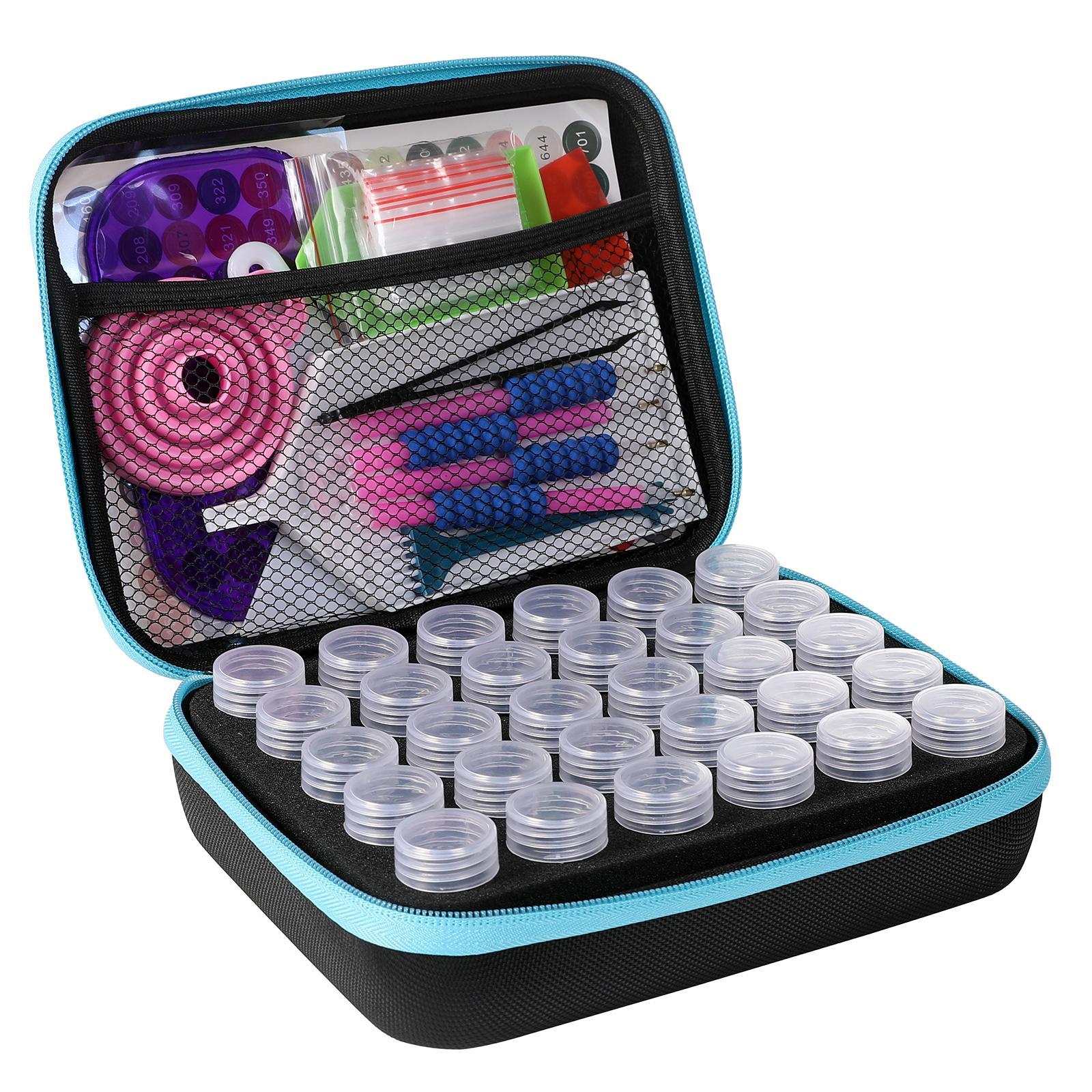 Diamond Arts Colorful Painting Carrying Case & Tool Set, 1 Set Handheld Multifunctional Diamond Arts Tool Storage Container, DIY Painting Tool Supplies, Diamond Art Tools