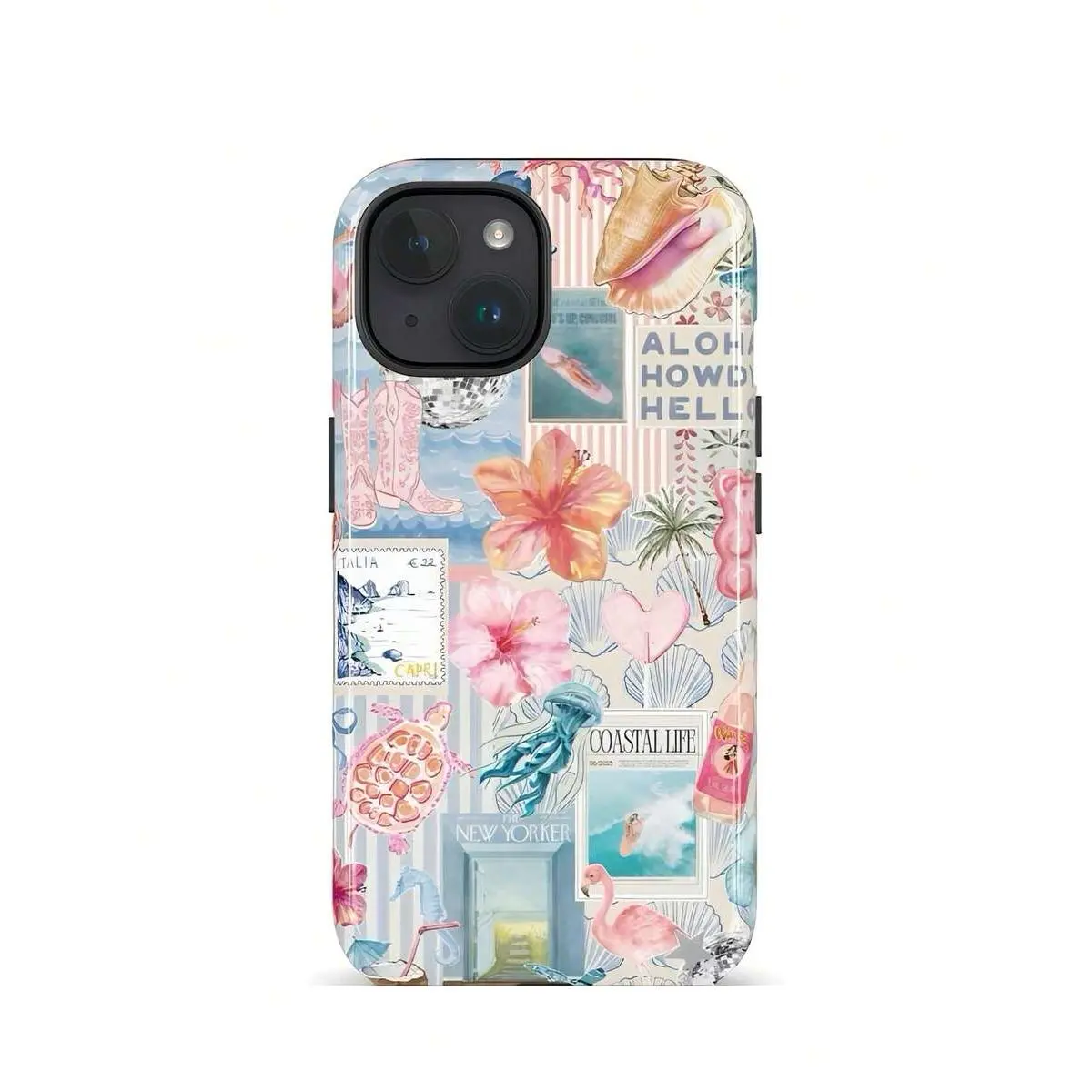 Summer Vacation Beach Collage Shockproof Phone Case. Suitable For IPhone 17, 16, 15, 14, 13, 12, 11, Pro Max Plus, Galaxy S25/24/23/22/21/ULTRA/PLUS/FE/A71/56/55/54/53/52/36/35/34/26/25/23/16/15/14/13/06. Tailor-Made Phone Case For Fashionable Perfection.