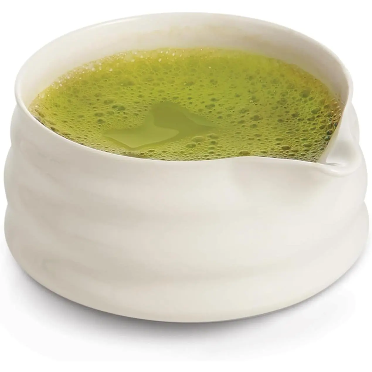 Porcelain Matcha Tea Bowl with Spout, 24-Ounce Capacity