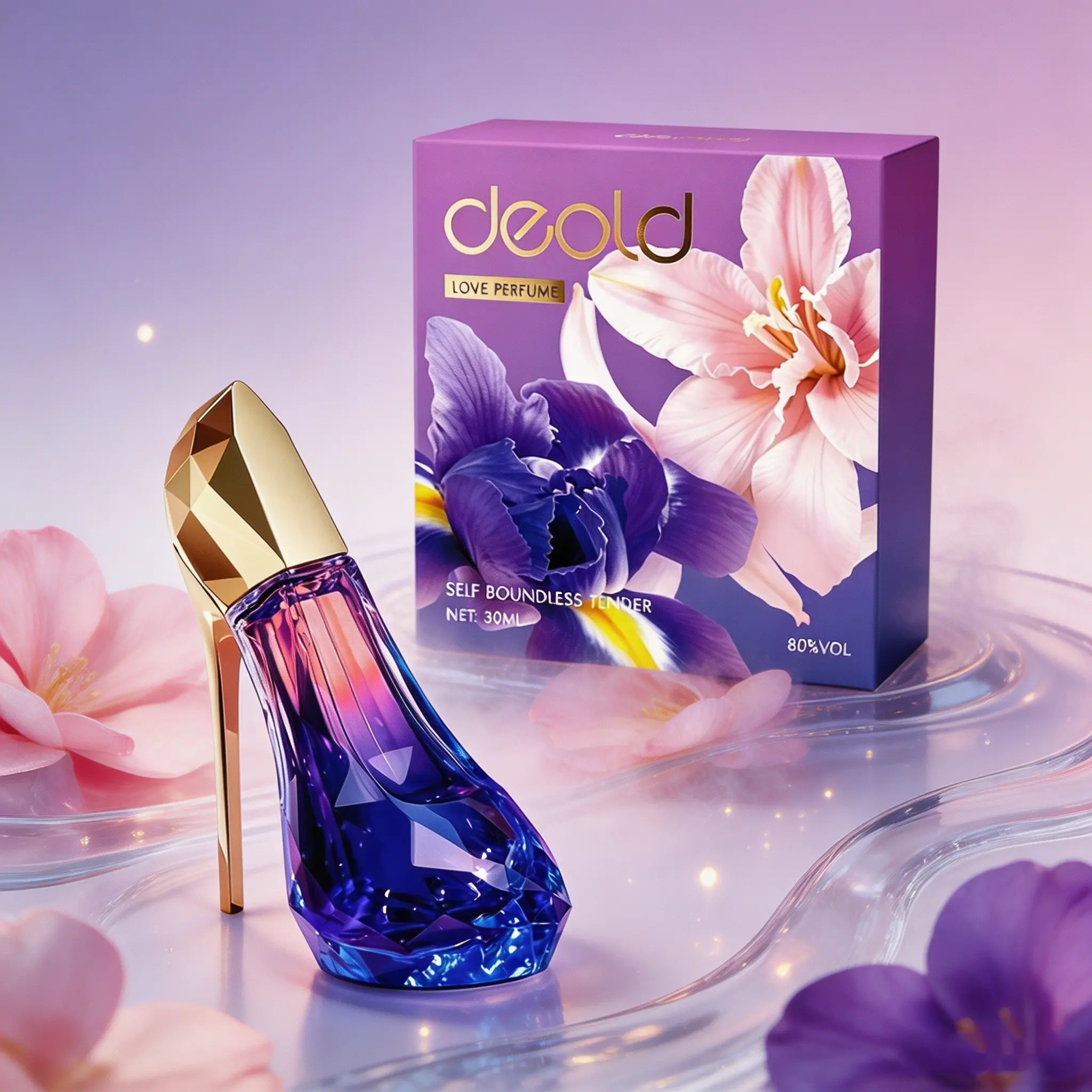 Crystal High Heel Shoes Shape Perfume | Women's Perfume | Lasting Fragrance | Woody Flower | Perfect Gift First Choice | 30ml