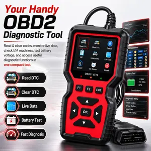 V519 Obd2 Scanner Diagnostic Tool, Engine Fault Code Reader, Live Data Stream, O2 Sensor Test, Battery Voltage Test for 12V Vehicles