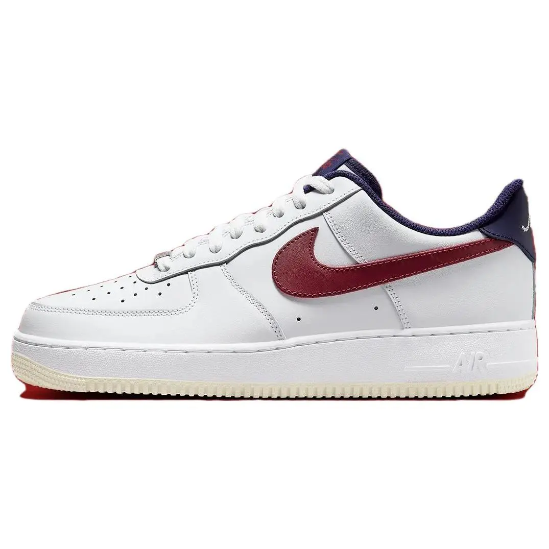 Nike Air Force 1 Low Men's Sneakers in White and Purple Verifiable, with credentials and supporting global authentication