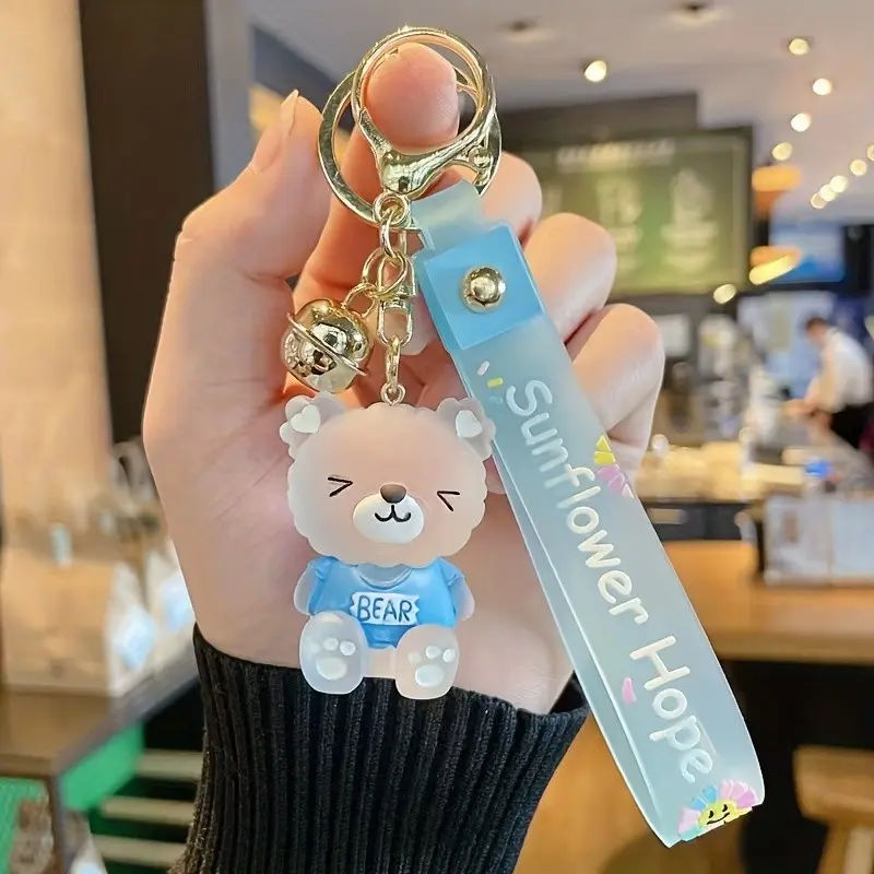 Cute Bear Keychain, Perfect for Bag Accessories, Creative Gift Idea, Adorable Stamping Design, Ideal for Daily Use & Gifts