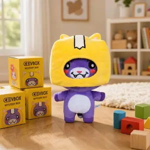 Lankybox Cardboard Doll Plush Toys, Cute and Carefree Design, Multiple Styles Available, Perfect for Collectors and Gift Lovers