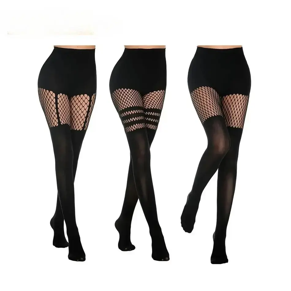 2026 Viral Ladies Mesh Fishnet Tights Bundle, Stylish Strap Design Sheer Pantyhose, Soft Elastic Comfort Hosiery, Lightweight All-Match Lingerie, Perfect Daily Casual Street Wear, Night Club Dating Outfit Accessory for Women