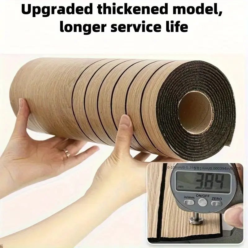 3 rolls of self-adhesive foam wallpaper with 3D wood grain effect, featuring textured design for home decoration. These wall stickers are easy to install clean, removable, and are ideal for renovating living rooms, bedrooms, dining rooms and ceilings.