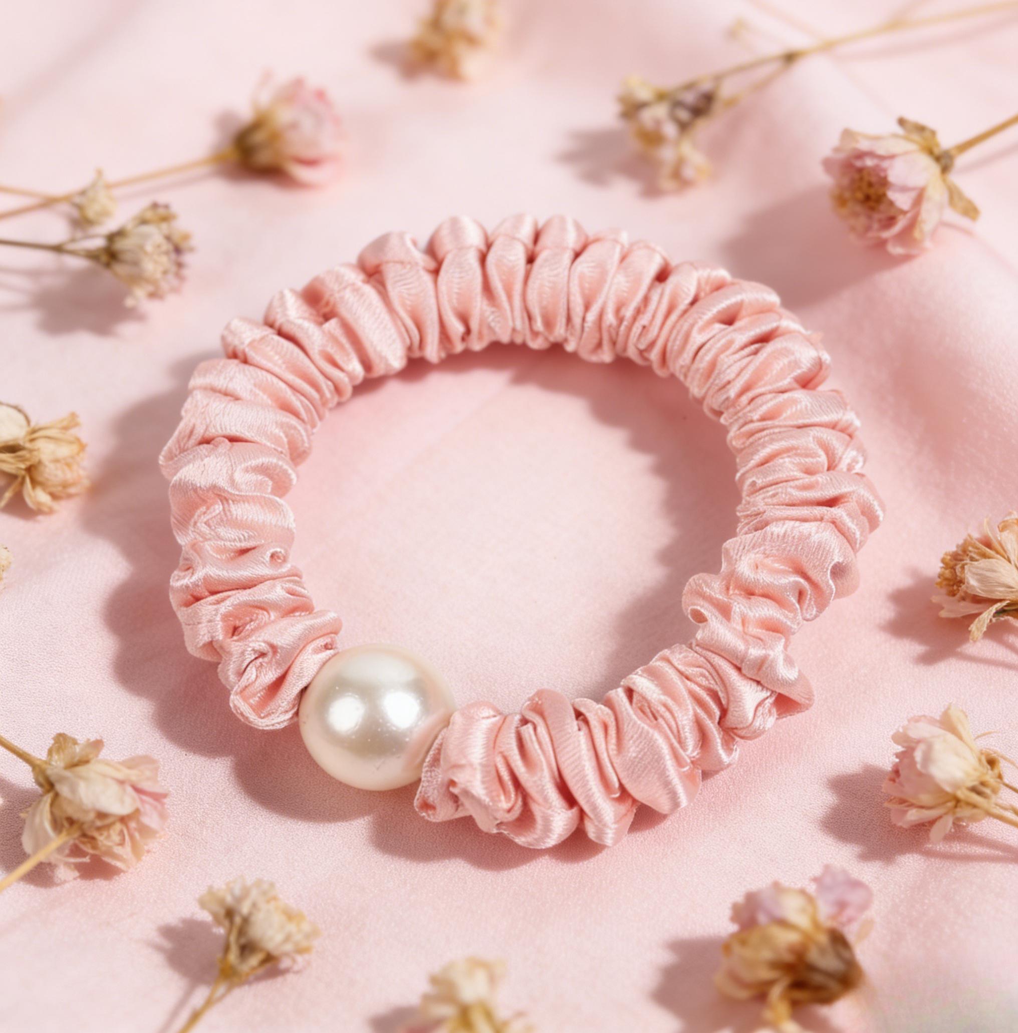 The Ultimate Hair Kit: 10 Pearl Scrunchies for Buns, Ponytails & Beyond