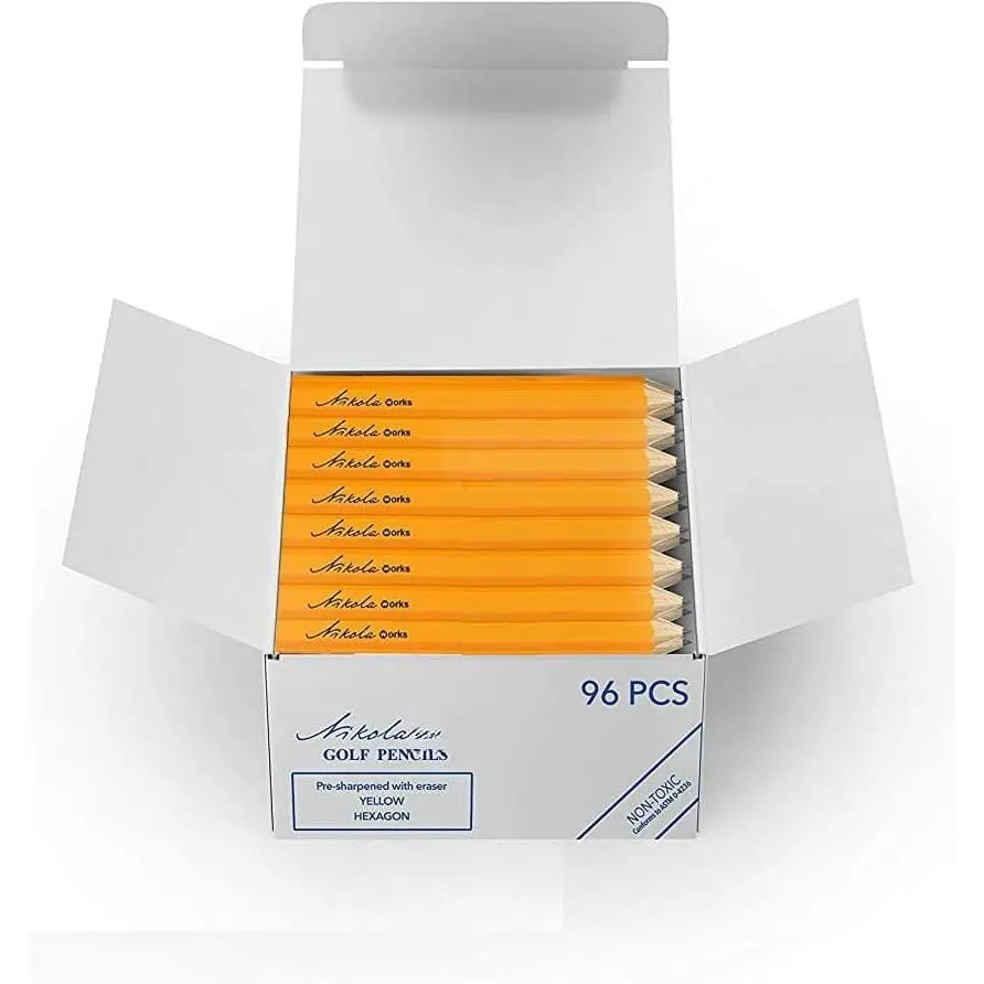 Mini Golf Pencils No Erasers, 96 Count, Pre-Sharpened #2 HB
