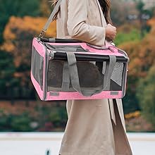 Soft-Sided Pet Carrier for Large Cats | Cat Stuff for Indoor & Travel Bag Medium Cat 20lbs Washable with Privacy Curtains Home Outdoor Soft-Sided Pet Carrier for Large Cats | Cat Stuff for Indoor & Travel Bag Medium Cat 20lbs Washable with Privacy Curtains Home Outdoor