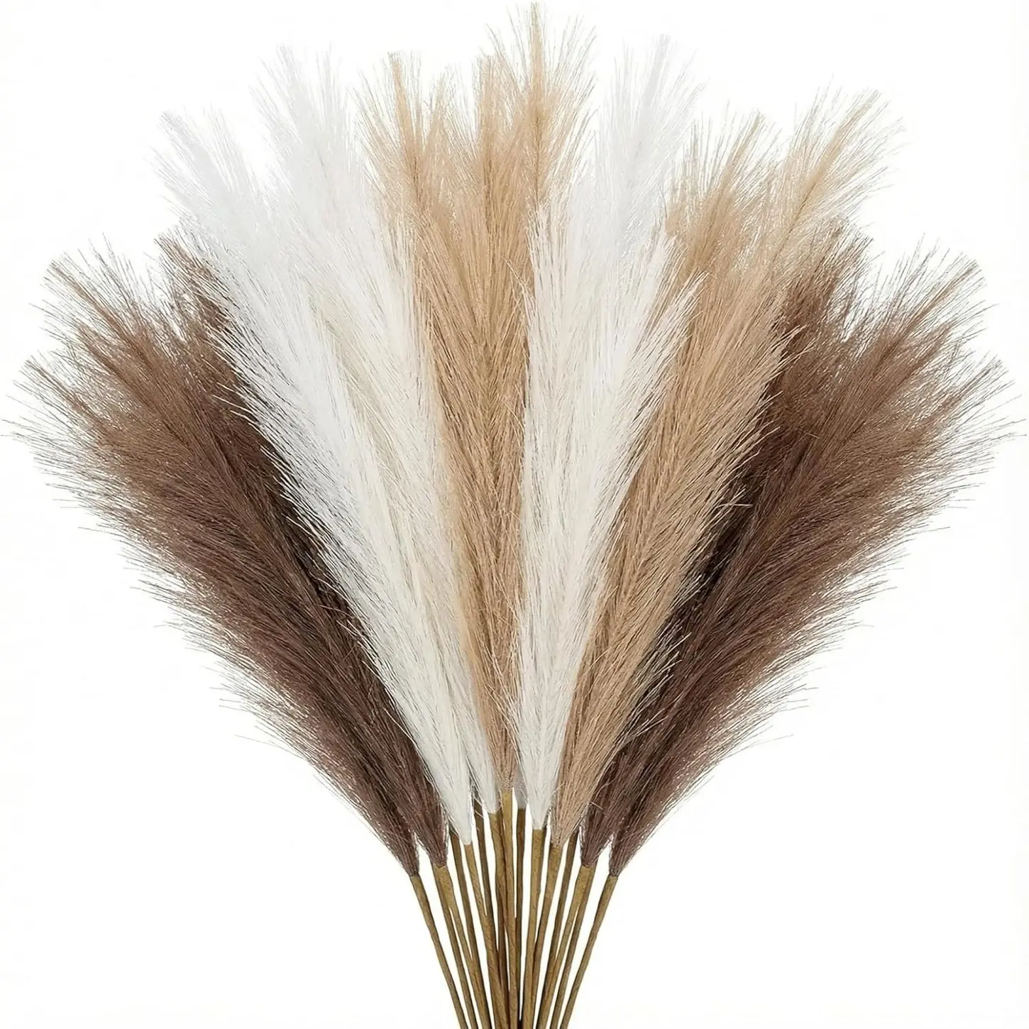 27 Pcs Pampas Grass Decor 22 Inch, Faux Pampas Grass, Ultra Fluffy No Shedding, Boho Home Bedroom Wedding Vase Filler, Artificial Flower Decorations