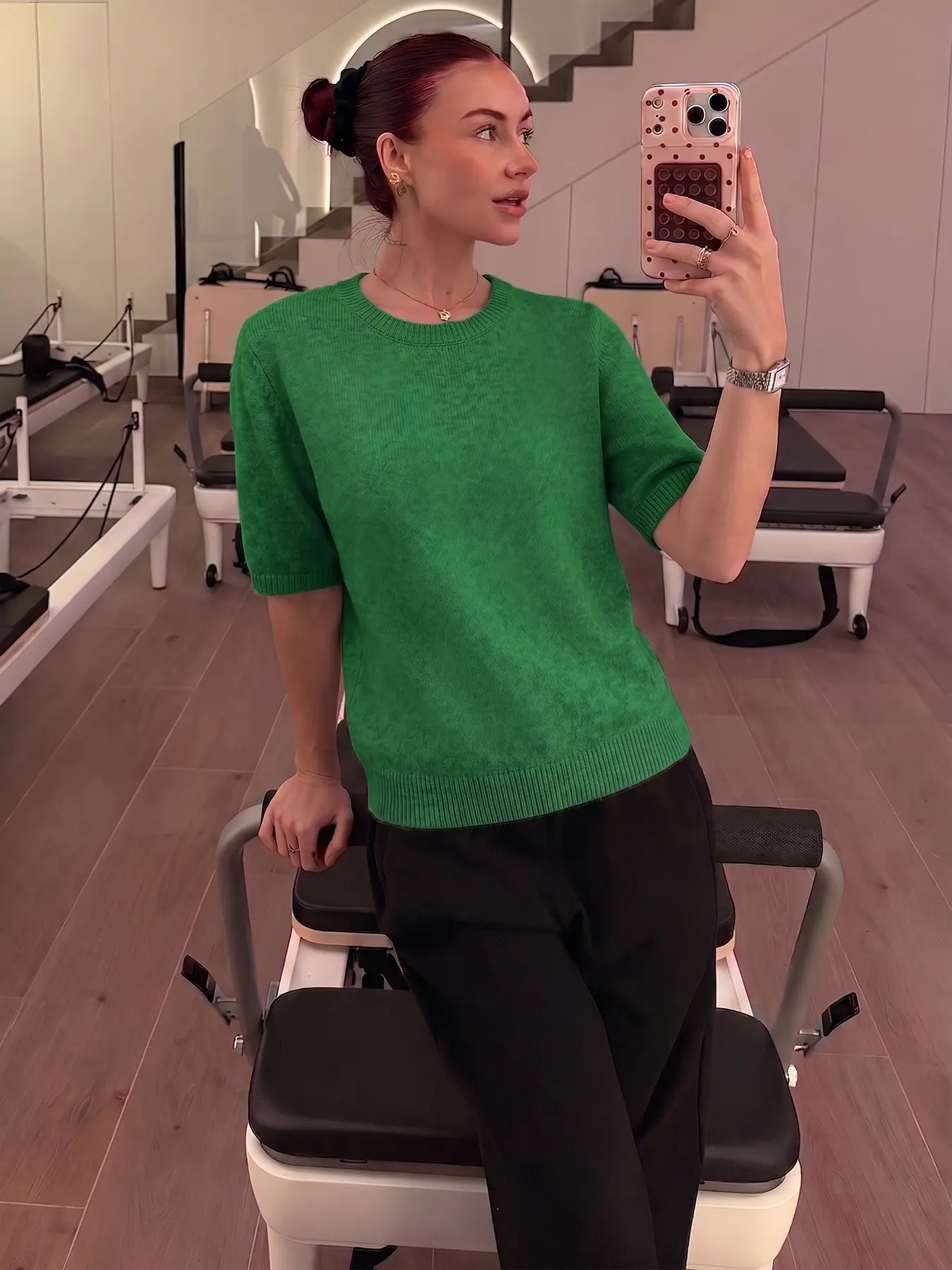 Women's Knitted Top Short Sleeve Round Neck Plain Solid Simple Casual Knit T-Shirt Elegant Basic Sweater Spring Summer Apparel Casual Fashion Knitwear Knitwear