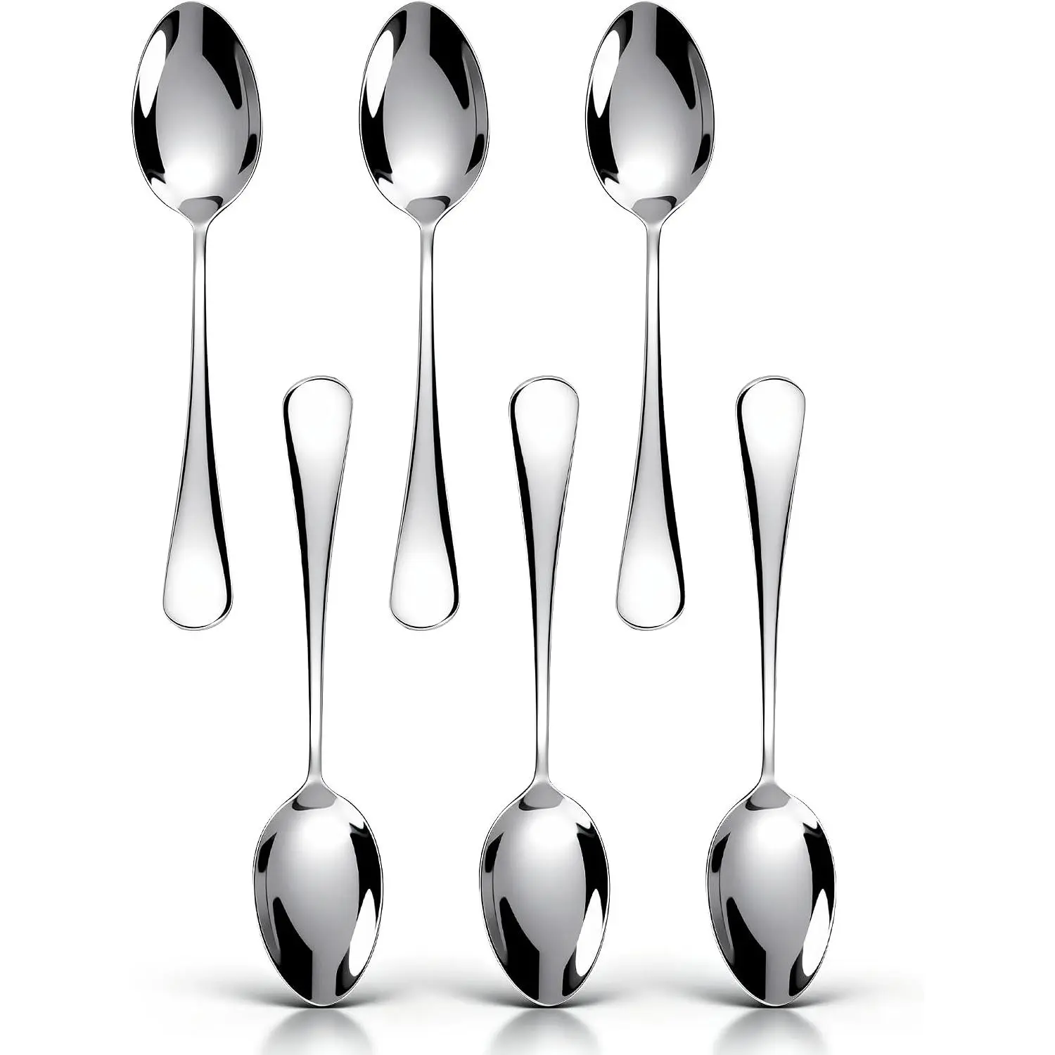 【6 PCS】 Demitasse Espresso Spoons, Stainless Steel Mini Coffee Spoons for Dessert,  and Cream, 5 Inches Small Spoons