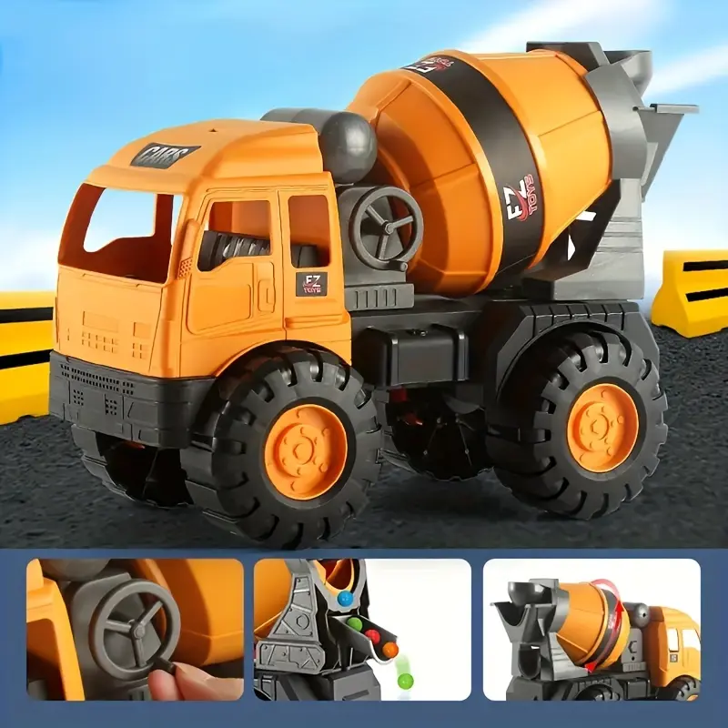 Back to School New Semester Excavator Toy Car Large Engineering Car Set Dump Truck Cement Mixer Excavator Crane