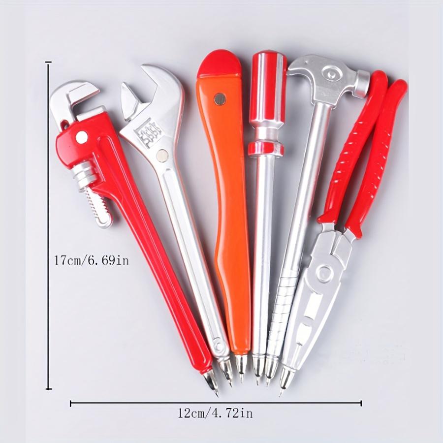Creative Refrigerator Magnet Pen Set, 6 Counts/set Multifunctional Personalized Weapon-shaped Art Pen with Multiple Tool Heads, Office Stationery, Rollerball Pen Set