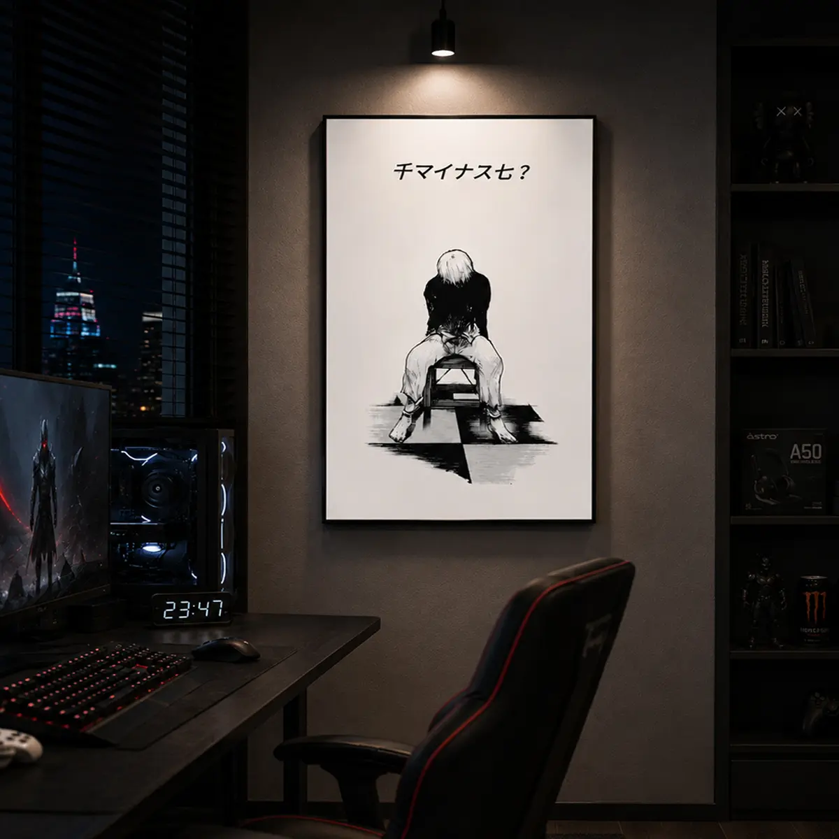 1000 Minus 7 Tokyo Ghoul Anime Canvas Wall Art, Kaneki Ken Torture Poster, Sad Boy Aesthetic, High-Quality Room Decor, Anime Wall Art, Gaming Room Decor, Otaku Room Decor, Anime Fan Gift, Manga Wall Art