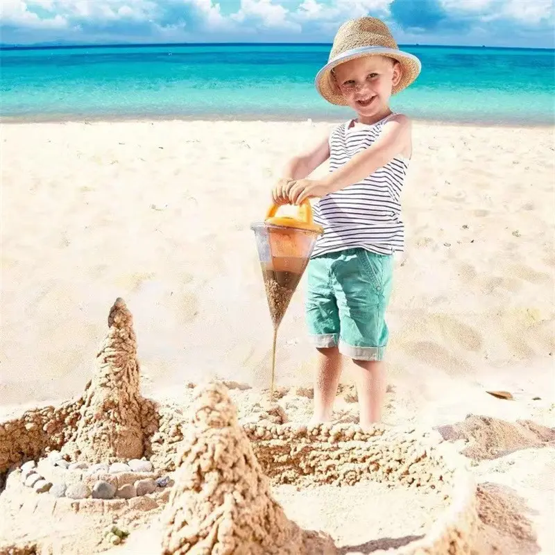 New Beach Sand Funnel Toy, Overflowing Sandbox Tool, Sparkling Beach Play Equipment, Ideal for Kids' Summer Playtime Activities