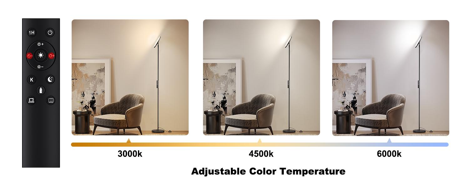 Floor Lamp for Living Room, 32W/3000LM Super Bright LED with Remote Control – 69" Tall Standing Lamp, Stepless Dimmable, Modern Torchiere Corner Lamp for Bedroom and Office Floor Lamp for Living Room, 32W/3000LM Super Bright LED with Remote Control – 69" Tall Standing Lamp, Stepless Dimmable, Modern Torchiere Corner Lamp for Bedroom and Office